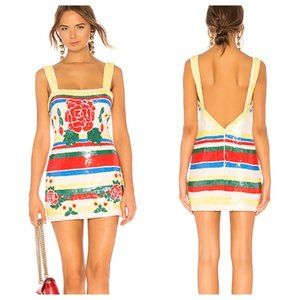 X by NBD California Poppy Mini Rose Stripe Sequin